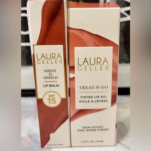 LAURA GELLER Treat-N-Go Tinted Lip Oil & Shine-N-Shield Lip Balm